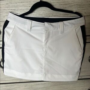 Women's White and Black under armour golf Skirt with shorts